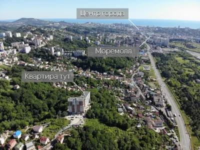 Продажа, жилое помещение 45,1 кв.м, г. Сочи, КН 23:49:0205006:2840